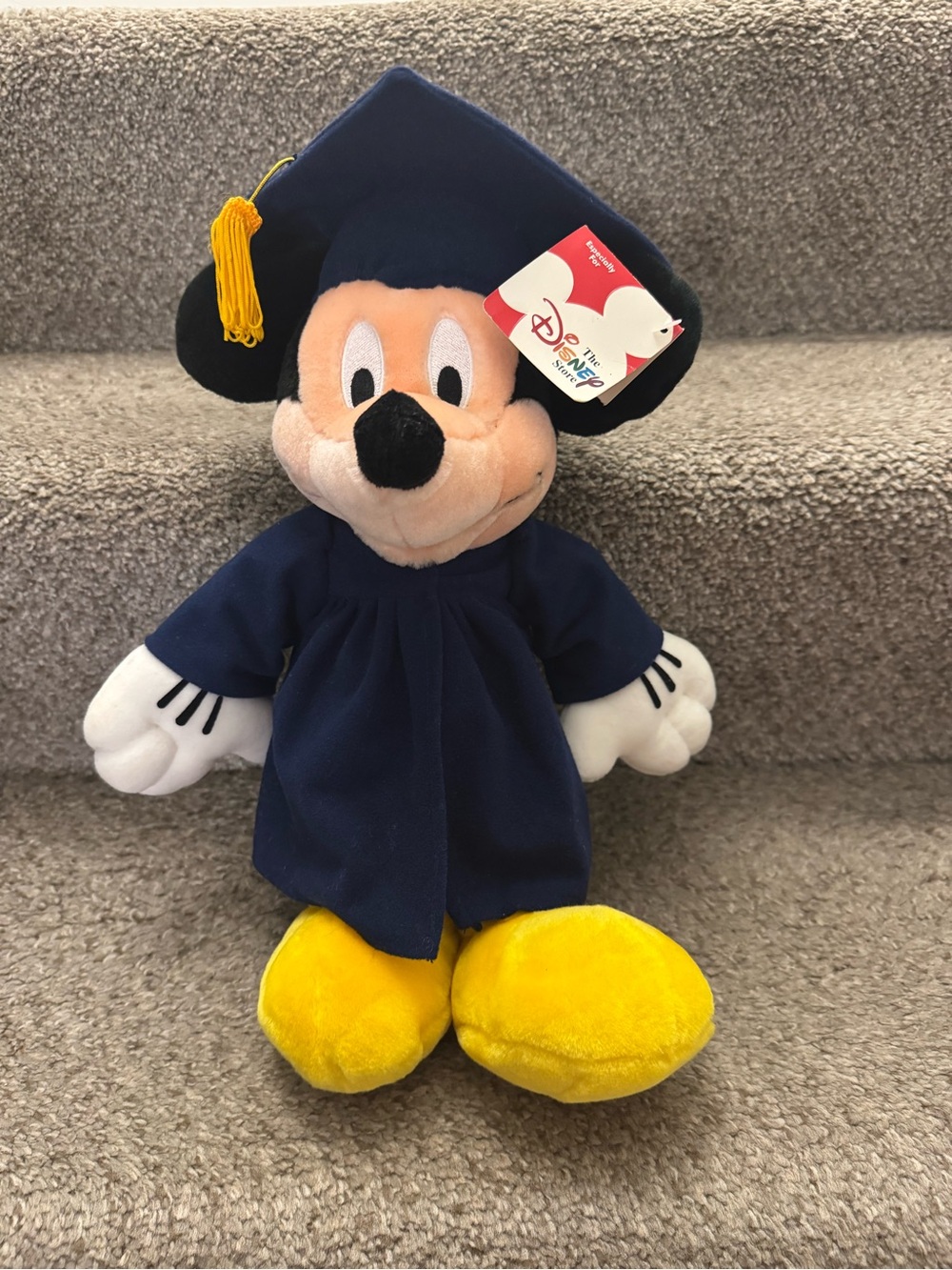 Disney Mickey Mouse Graduation Plush Blue Cap & Gown NWT
